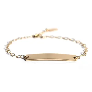 WHOLESALE- The Gold Nameplate Bracelet Custom