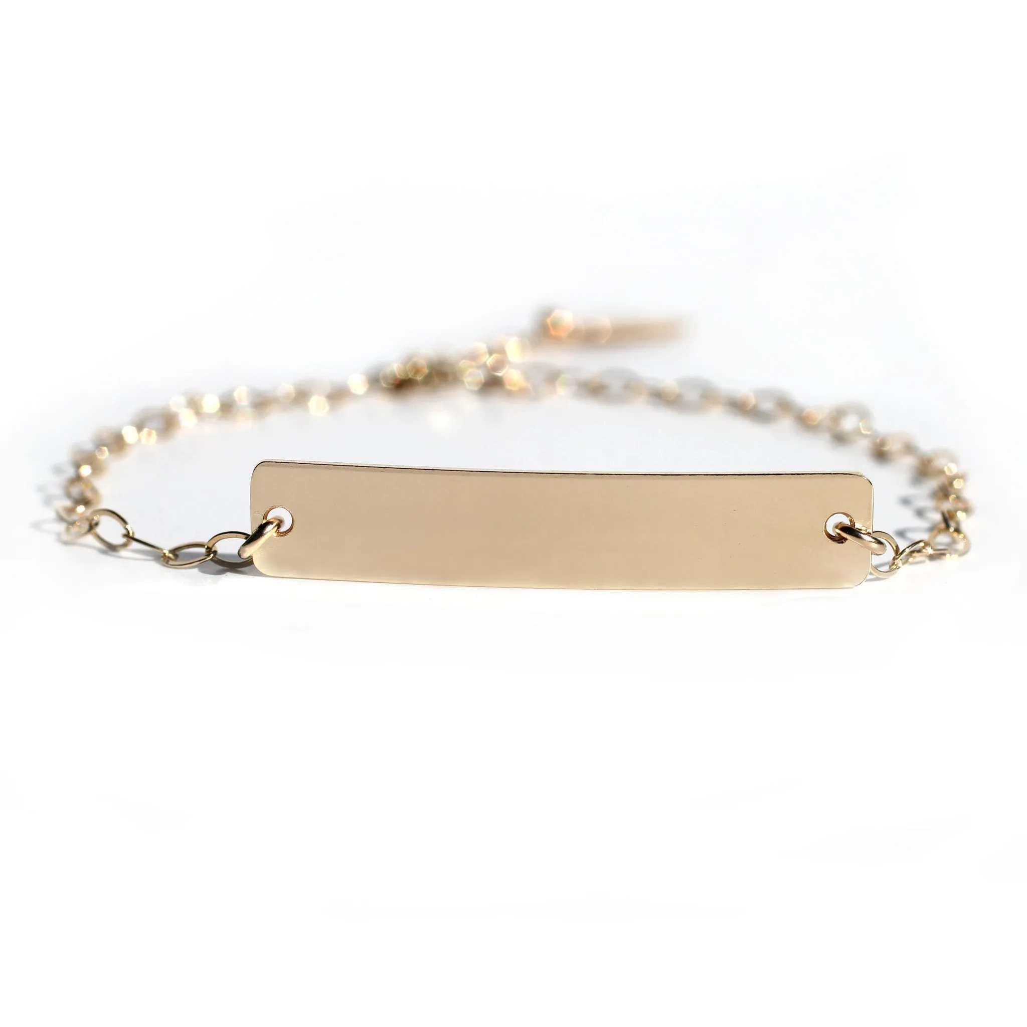 WHOLESALE- The Gold Nameplate Bracelet Custom