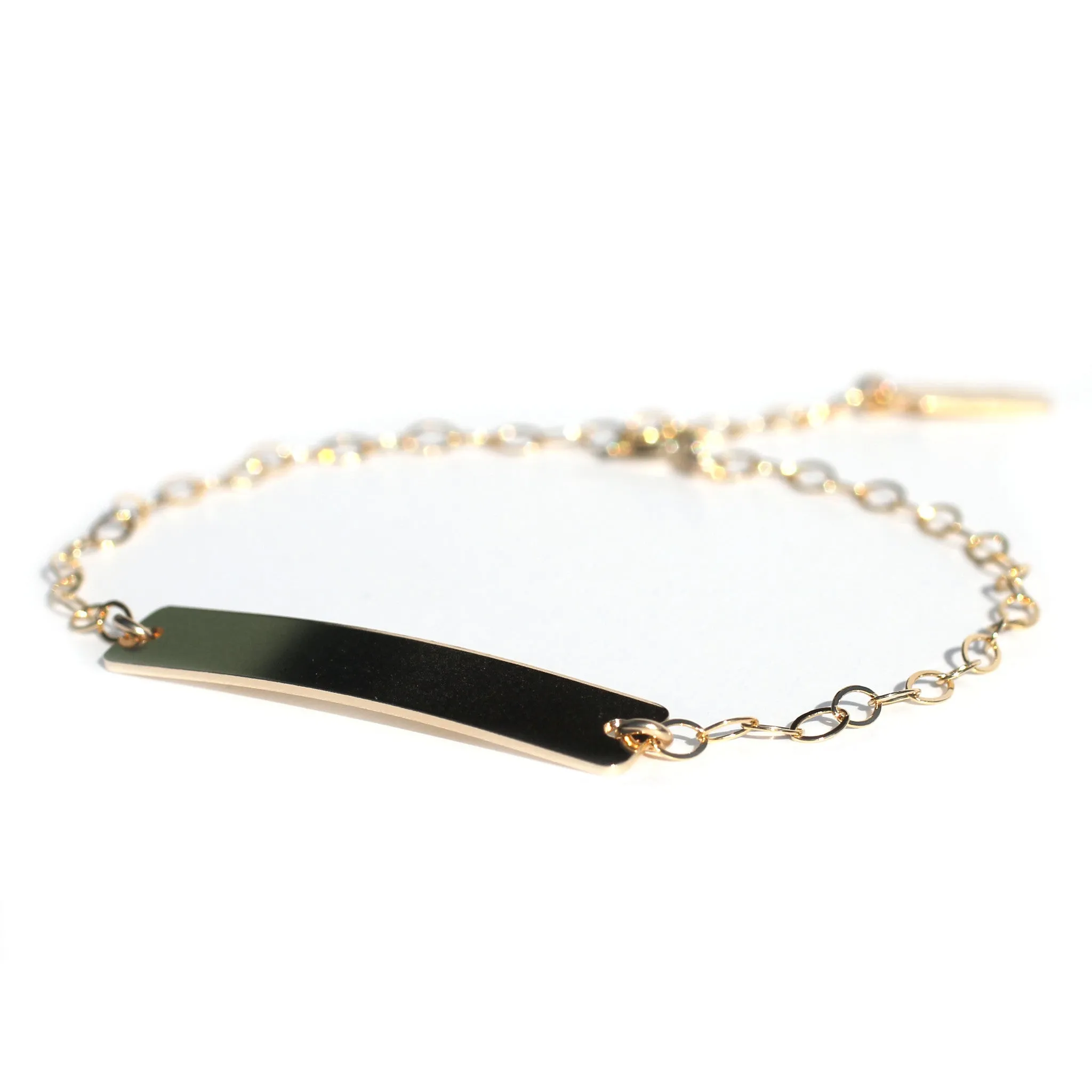 WHOLESALE- The Gold Nameplate Bracelet Custom