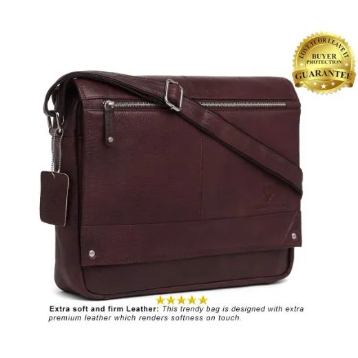 WILINGTON Leather Messenger Bag for Men