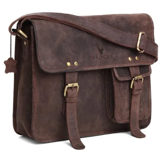 WILINGTON Leather Messenger Bag for Men