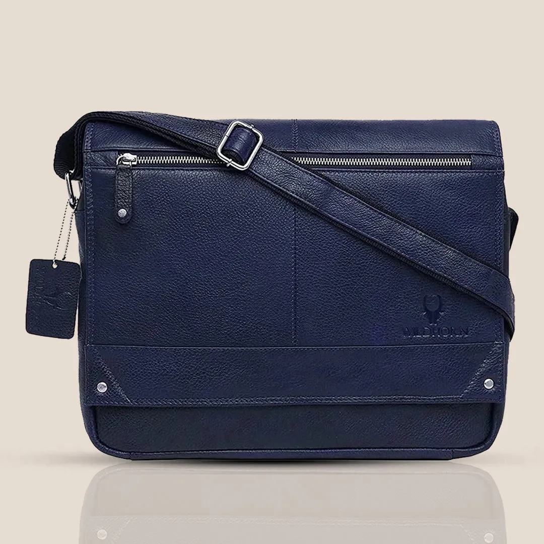 WILINGTON Leather Messenger Bag for Men