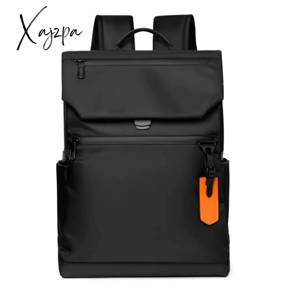 Xajzpa - High Quality Waterproof Men's Laptop Backpack Fashion Brand Designer Black Backpack for Business Urban Man Backpack USB Charging