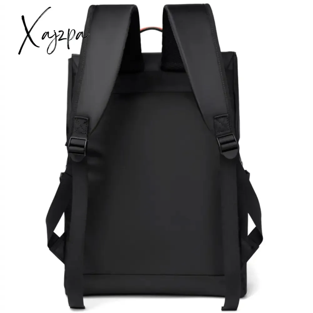 Xajzpa - High Quality Waterproof Men's Laptop Backpack Fashion Brand Designer Black Backpack for Business Urban Man Backpack USB Charging