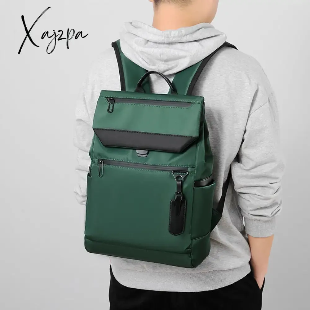 Xajzpa - High Quality Waterproof Men's Laptop Backpack Fashion Brand Designer Black Backpack for Business Urban Man Backpack USB Charging