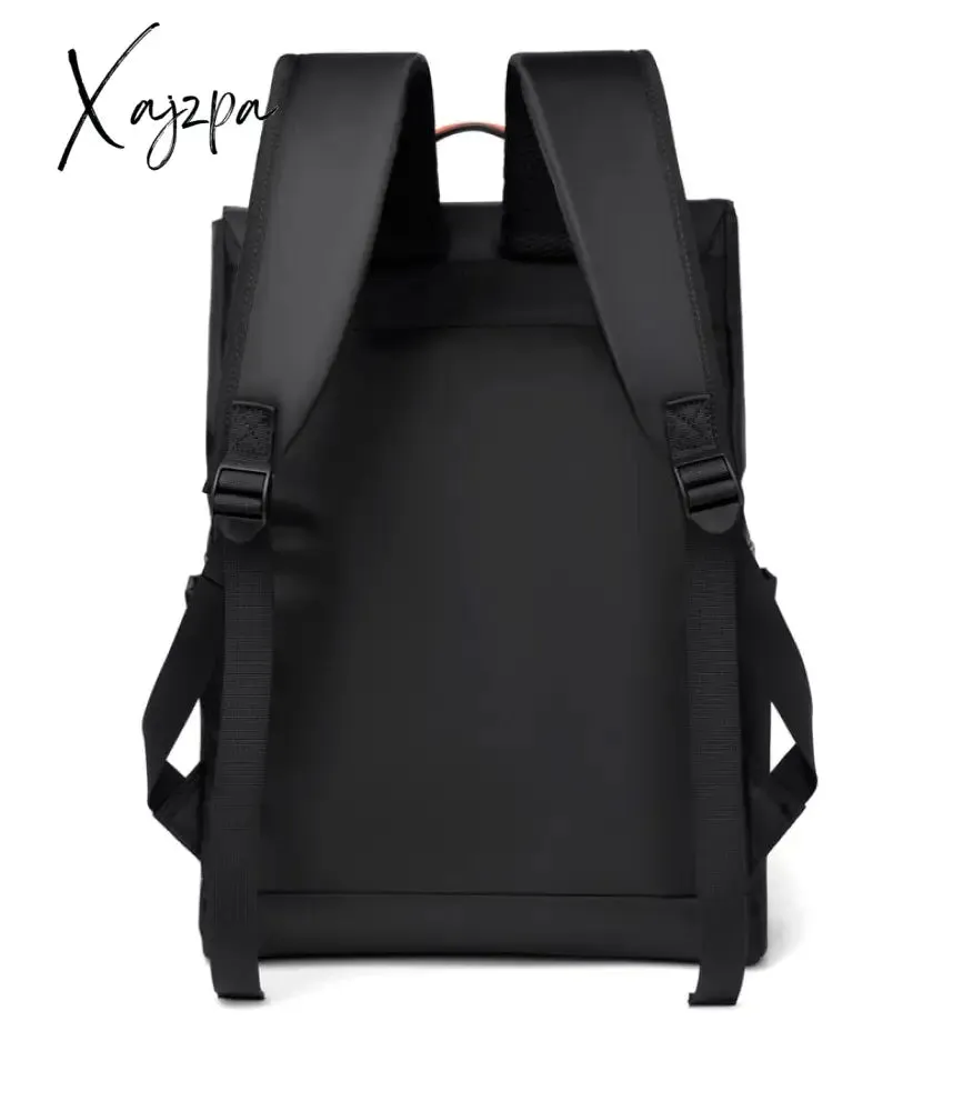 Xajzpa - High Quality Waterproof Men's Laptop Backpack Fashion Brand Designer Black Backpack for Business Urban Man Backpack USB Charging