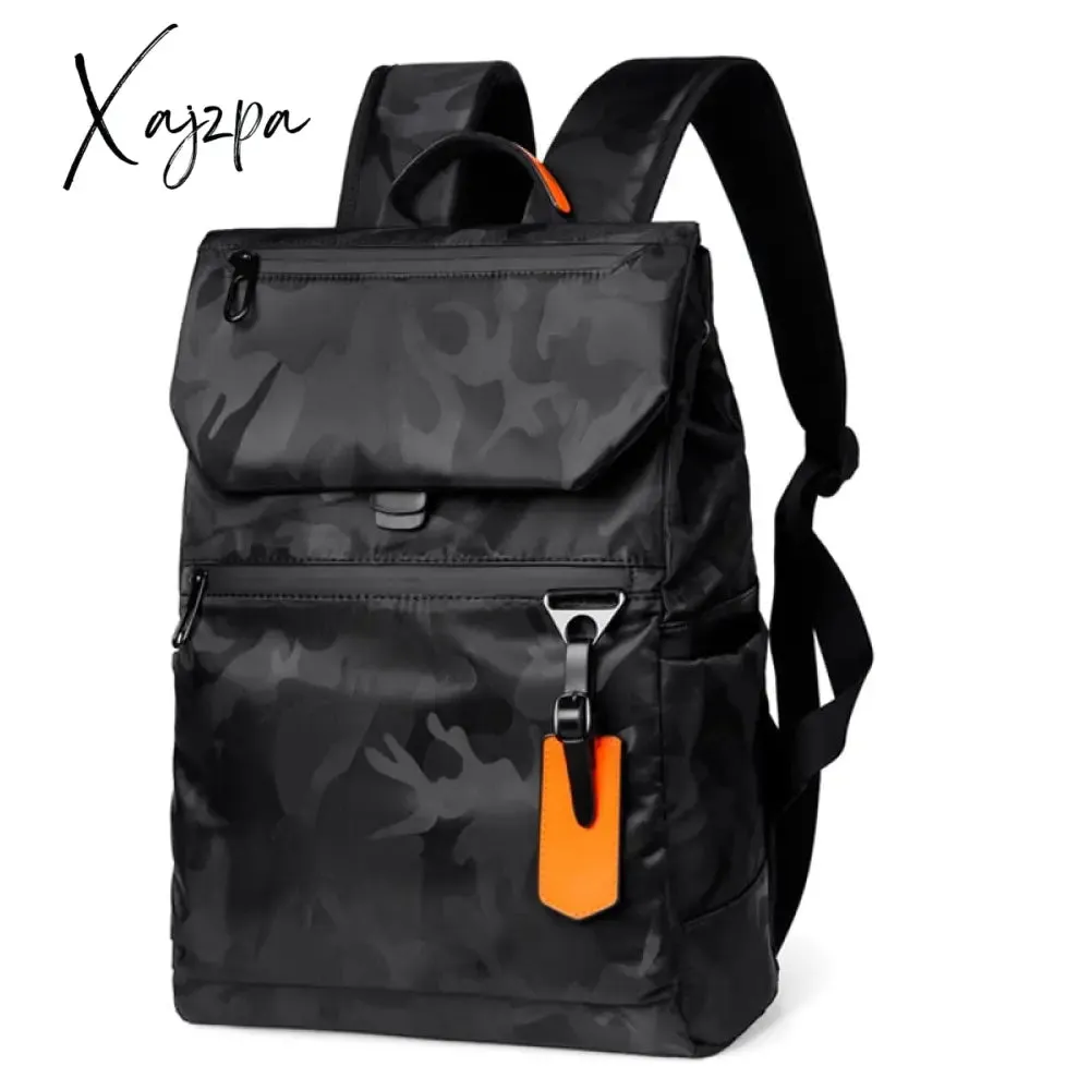 Xajzpa - High Quality Waterproof Men's Laptop Backpack Fashion Brand Designer Black Backpack for Business Urban Man Backpack USB Charging
