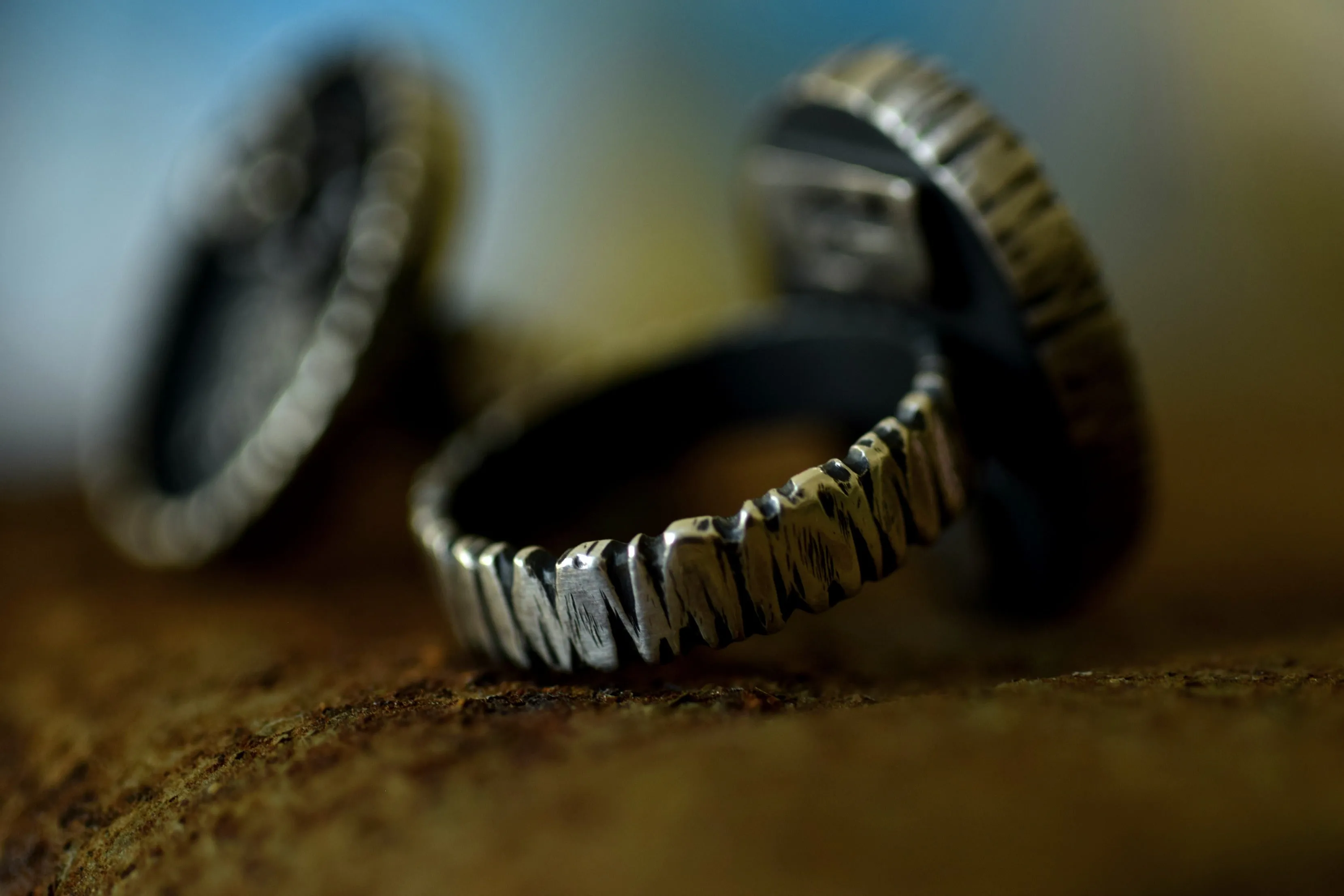 XSterling Silver Succulent and Fern Ring - Woodland Ring - Forest Jewelry - Statement Ring