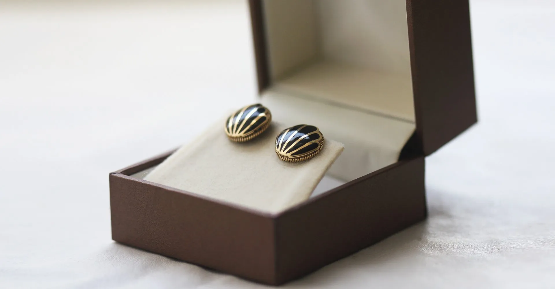 Yoga jewelry- custom made bohemian jewelry, black gold stud