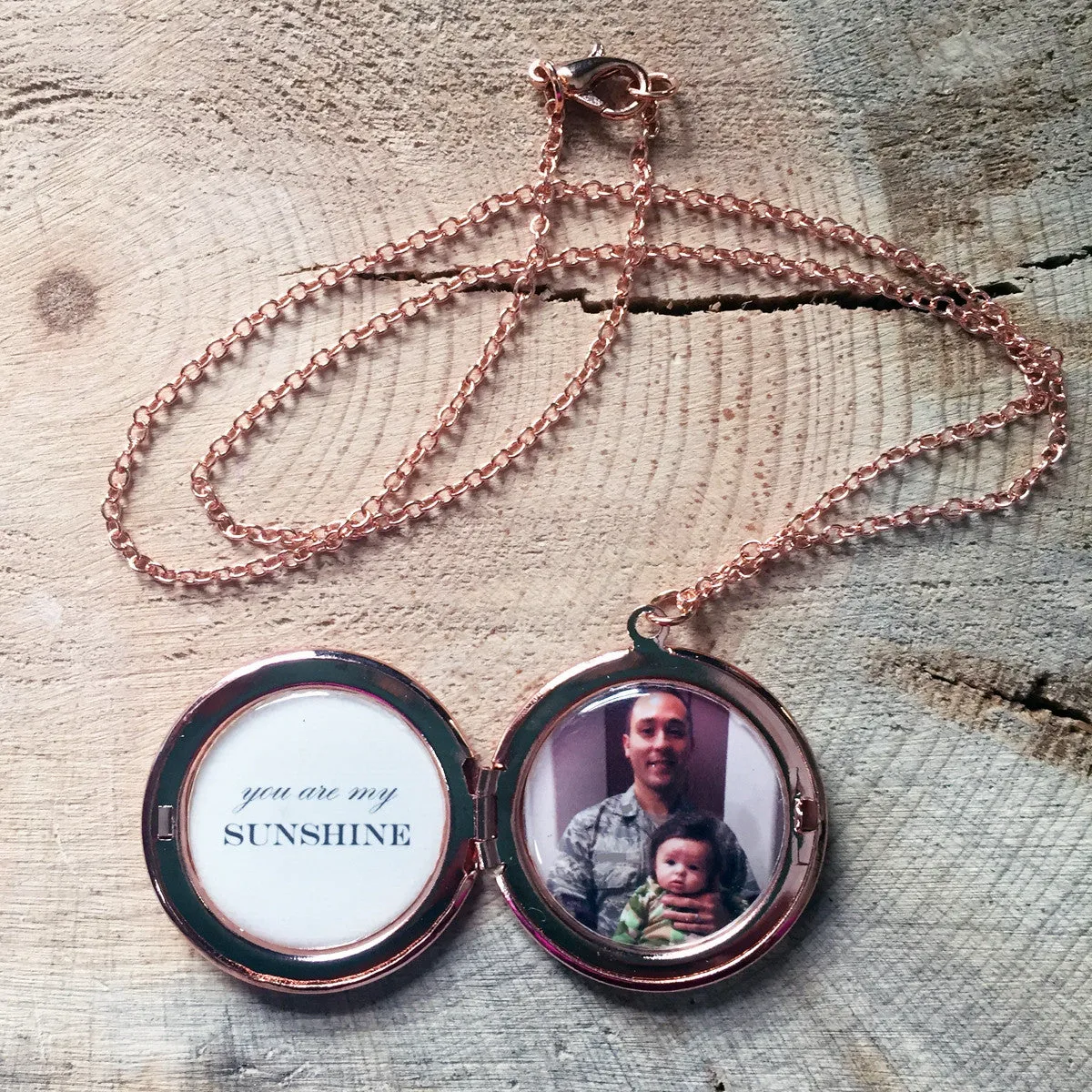 You Are My Sunshine Custom Photo Locket