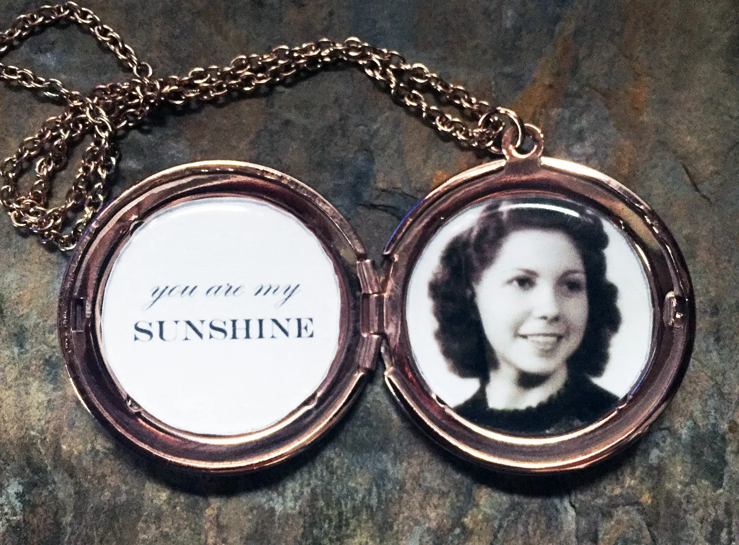 You Are My Sunshine Custom Photo Locket