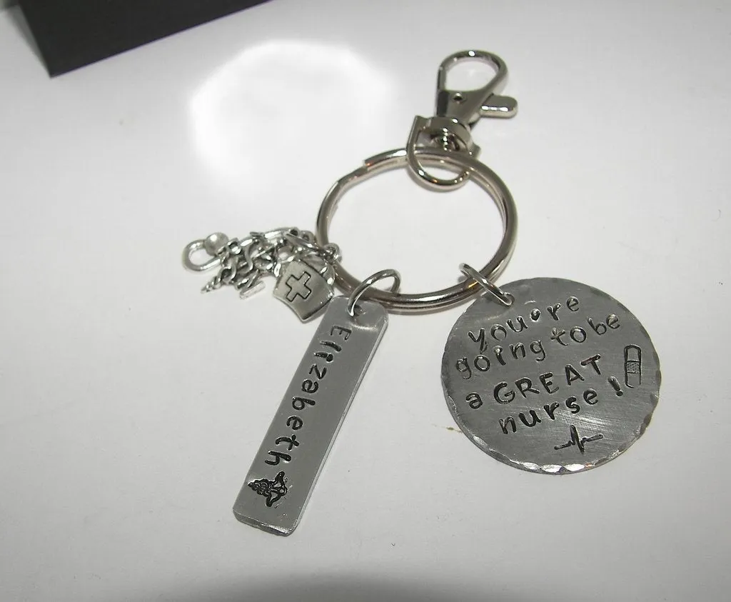 Your going to be a Great nurse  custom personalized hand stamped jewelry, gift for RN orLPN, Nurse grauation gifthandstamped jewelry