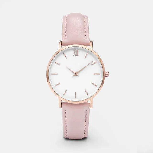 Zegarek Damski Fashion Simple Women Watches Woman Ladies Casual Leather Quartz Watch Female Clock Relogio Feminino Montre Femme