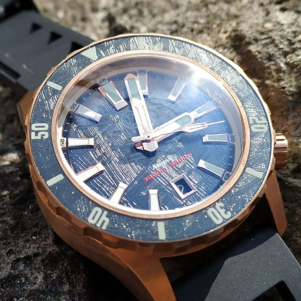 Zelos Abyss 3 3000M Bronze Meteorite (3km,&nbsp;Swiss&nbsp;Mvmt,&nbsp;LE)