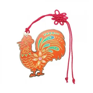 Zodiac Colour Metal Bookmark - Chicken