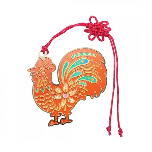 Zodiac Colour Metal Bookmark - Chicken
