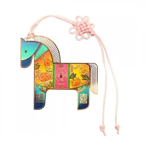 Zodiac Colour Metal Bookmark - Horse